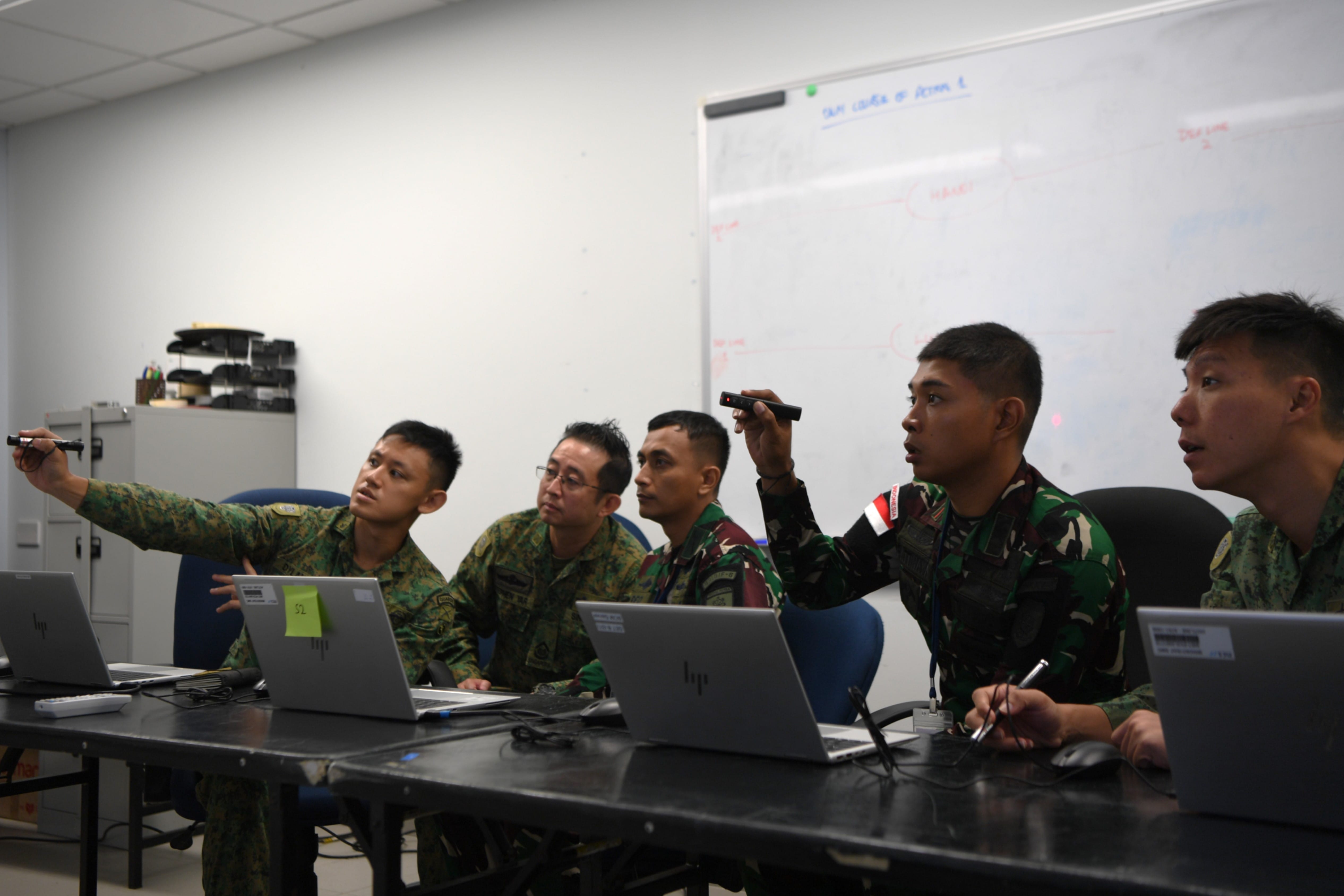 Officers from the Singapore Army and TNI-AD collaborated on combined arms planning using digital tools. The exercise...